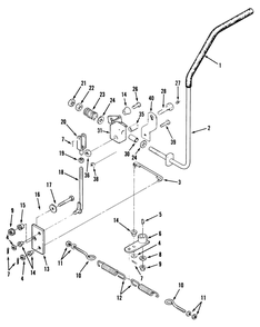 Transmission Drive Linkage Diagram and Parts List for Z1-24OE03  Toro Lawn Tractor