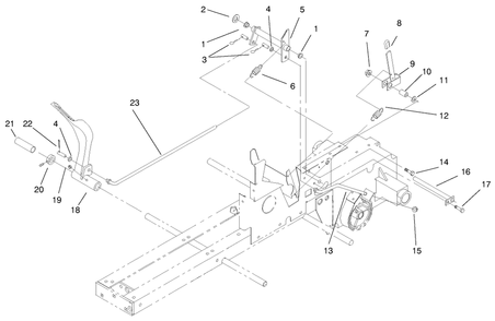Brake Diagram and Parts List for 73363 7900001 - 7999999 Toro Lawn Tractor