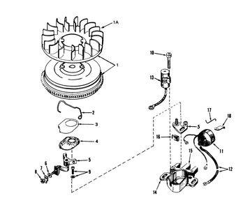 Magneto No. 610848 Diagram and Parts List for 38080 4000001 - 4999999 Toro Snow Blower