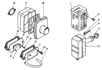 Part Location Diagram of 53-1260 Toro Muffler