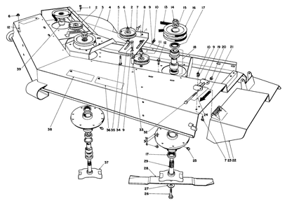 Part Location Diagram of 51-1570 Toro Cutter Deck