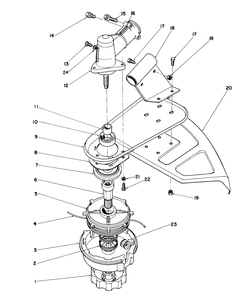 Cutter Head & Gear Box Assembly Diagram and Parts List for 51675 2000001 - 2999999 Toro Trimmer