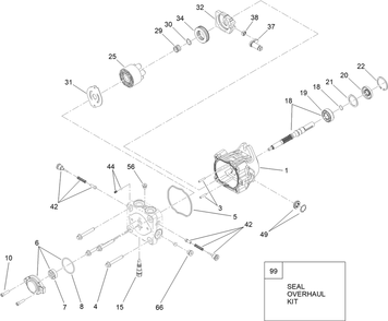Hydraulic Pump Assembly No. 117-6410 Diagram and Parts List for 23208HD 400000000 - 999999999 Toro Stump Grinder