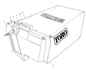 Grass Bag Assembly No. 11-5609 Diagram and Parts List for 22037B 49000001 - 49999999 Toro Lawn Mower