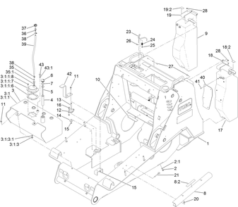 Frame Assembly Diagram and Parts List for 22531 400000000 - 405539999 Toro Lawn Tractor Accessories