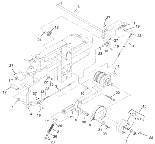 Brake And Wheel Hub Assembly Diagram and Parts List for 74214 (210000001-210999999)(2001) Toro Lawn Mower