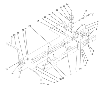 Clutch Assembly Diagram and Parts List for 71189 7900001 - 7999999 Toro Lawn Tractor