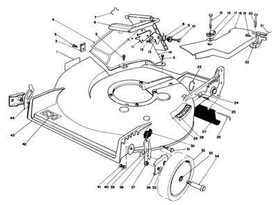 Housing Assembly Diagram and Parts List for 20629C 6000001 - 6999999 Toro Lawn Mower