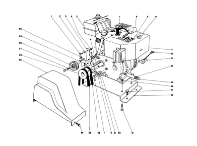 Engine Assembly Diagram and Parts List for 38050 5000001 - 5999999 Toro Snow Blower