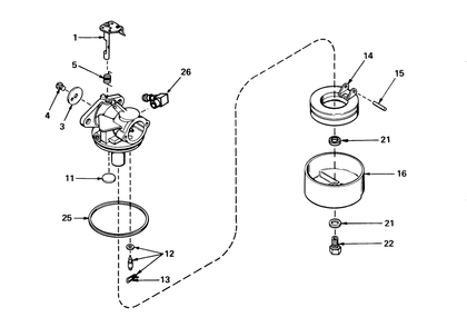 Carburetor No. 631784 (Mower Model No.21610 & 21711) Diagram and Parts List for 21610 4000001 - 4999999 Toro Lawn Mower