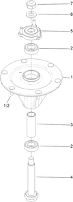 Spindle Assembly Diagram and Parts List for 74267 403247200-999999999 Toro Lawn Mower