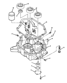 14hp Engine Oil Base & Pump Assembly Diagram and Parts List for 22-14O501 1000001 - 1999999 Toro Lawn Tractor