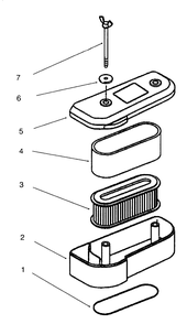 Air-Filter Diagram and Parts List for 30166 690001 - 691549 Toro Lawn Tractor Accessories
