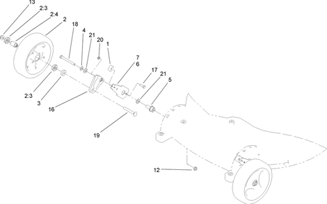 Part Location Diagram of 77-0350 Toro WASHER-THRUST, NYLON