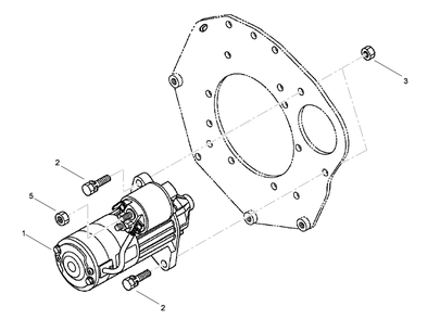Starter Installation Assembly Diagram and Parts List for 74279TE (280000001-280999999)(2008) Toro Lawn Tractor
