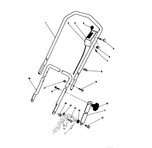 Handle Assembly Diagram and Parts List for 20745C 5000001 - 5999999 Toro Lawn Mower