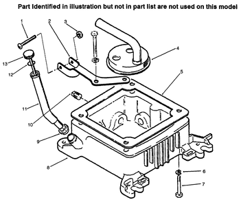 Oil Fill Tube & Base Diagram and Parts List for 73521 6900001 - 6999999 Toro Lawn Tractor