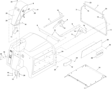 Part Location Diagram of 103-5774-03 Toro Angle-Screen Track, Lh