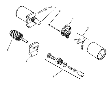 Part Location Diagram of 1209813 Toro Starter Assembly Incl 3-8