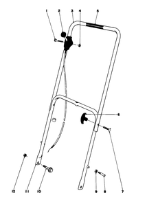 Handle Assembly Model 16300 And 16310 Diagram and Parts List for 16300 9000001 - 9999999 Toro Lawn Mower