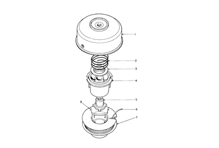 Single Line Bump & Feed Cutter Head (Optional) Diagram and Parts List for 51655 1000001 - 1999999 Toro Trimmer