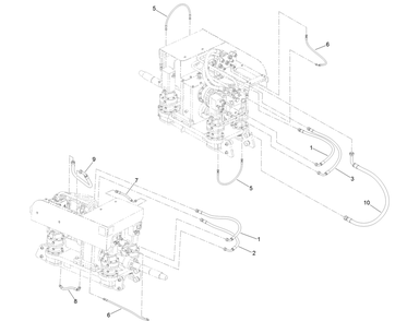 Thrust Frame Hydraulic Hose Assembly No. 7 Diagram and Parts List for 23898 400000000 - 999999999 Toro Lawn Tractor Accessories