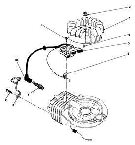 Ignition Assembly (Model No. 47pm1-3) Diagram and Parts List for 22026 2000001 - 2999999 Toro Lawn Mower