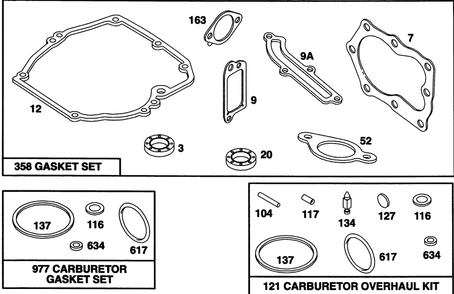 Engine Briggs & Stratton Model 122702-0182-01 Diagram and Parts List for 20907B 3900001 - 3999999 Toro Lawn Mower