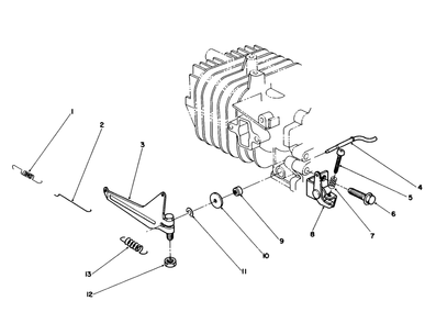 Governor Assembly (Engine Model No. 47pk9) Diagram and Parts List for 38181 0000001 - 0999999 Toro Snow Blower