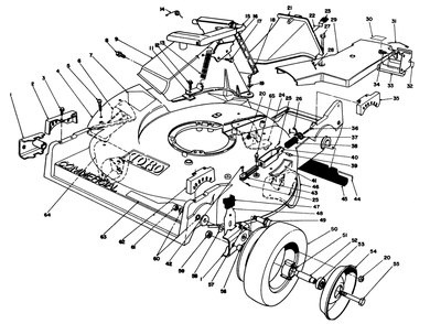 Housing Assembly Diagram and Parts List for 22151 2000001 - 2999999 Toro Lawn Mower