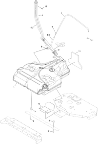 Fuel System Assembly Diagram and Parts List for 74090 414087804 - 999999999 Toro Lawn Tractor