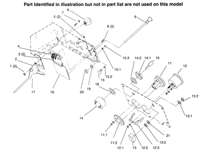 Gages, Throttle Diagram and Parts List for 73402 6900001 - 6999999 Toro Lawn Tractor
