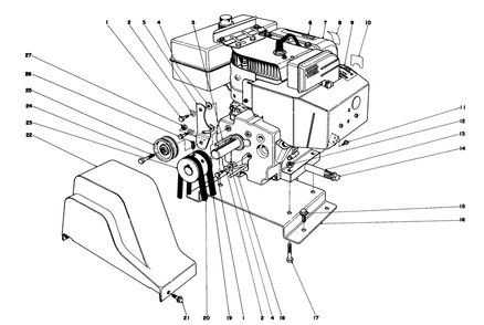 Engine Assembly Diagram and Parts List for 38085 0000001 - 0999999 Toro Snow Blower