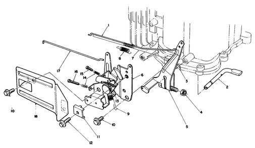 Governor Assembly Diagram and Parts List for 20526 6000001 - 6999999 Toro Lawn Mower