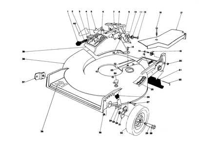 Housing Assembly Diagram and Parts List for 20810 0000001 - 0999999 Toro Lawn Mower