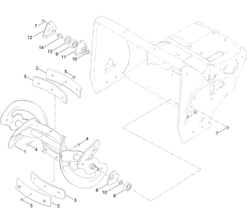 Rotor Assembly Diagram and Parts List for 36002 409000000 - 412999999 Toro Snow Blower