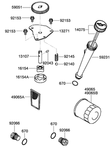 Lubrication Equipment Assembly Diagram and Parts List for 74558 (290003001-290999999)(2009) Toro Lawn Mower
