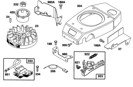 Engine Gts 150 Diagram and Parts List for 22150 5900001 - 5999999 Toro Lawn Mower