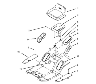 Seat Assembly Diagram and Parts List for 71191 4900001 - 4999999 Toro Lawn Tractor