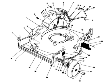Housing Assembly Diagram and Parts List for 20326 2000001 - 2999999 Toro Lawn Mower