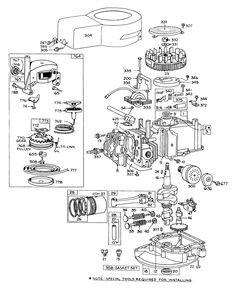 Engine Briggs & Stratton - Model 92908-1223-03 Diagram and Parts List for 16172 3000001 - 3999999 Toro Lawn Mower
