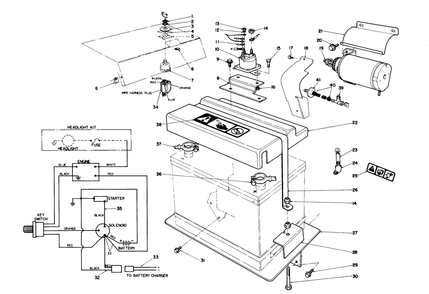 12 Volt Starter Motor Kit No. 66-7700 (Optional) (For Model No. 38566) Diagram and Parts List for 38580 0000001 - 0999999 Toro Snow Blower