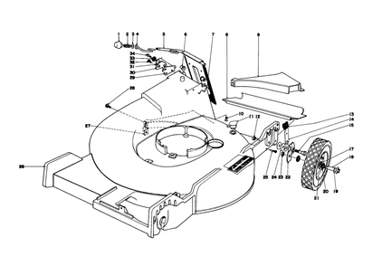 Housing Assembly Diagram and Parts List for 20451 6000001 - 6999999 Toro Lawn Mower