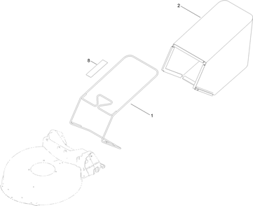 Frame And Bag Assembly Diagram and Parts List for 21357 400000000 - 410499999 Toro Lawn Mower