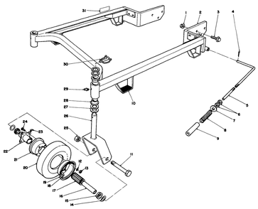 Carrier Frame Assembly Diagram and Parts List for 30144 600001 - 699999 Toro Lawn Mower