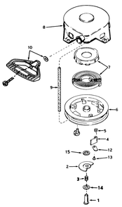 Rewind Starter No. 590604 Diagram and Parts List for 38056 5000001 - 5999999 Toro Snow Blower