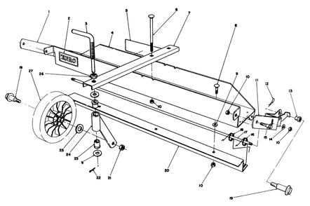Dethatcher Kit Model No. 59126 (Optional) Diagram and Parts List for 20628C 7000001 - 7999999 Toro Lawn Mower