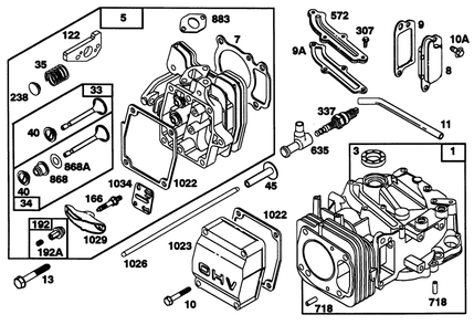 Engine Gts 150 77-9140 Diagram and Parts List for 22151 3900001 - 3900855 Toro Lawn Mower