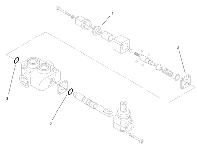 Hydraulic Valve Assembly No. 99-3072 Diagram and Parts List for 22305 991008 - 999999 Toro Lawn Tractor Accessories