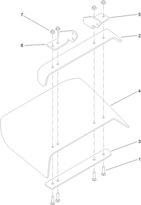 Deflector Assembly Diagram and Parts List for 79548 (312000001-312999999)(2012) Toro Lawn Mower